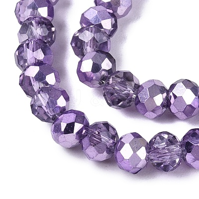 Transparent Electroplate Glass Beads Strands EGLA-Q131-01A-04-1