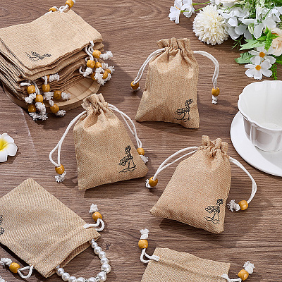 20Pcs Burlap Packing Pouches ABAG-SP0001-57B-1