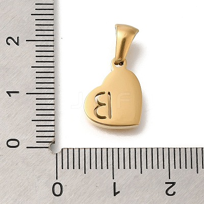 304 Stainless Steel Heart Pendants with Rhinestone STAS-Z103-01G-02-1