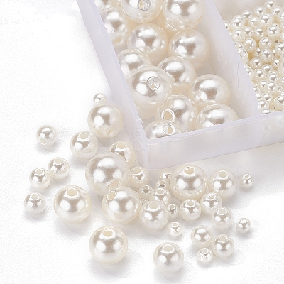 497Pcs 5 Style Imitation Pearl Acrylic Beads OACR-YW0001-08-1