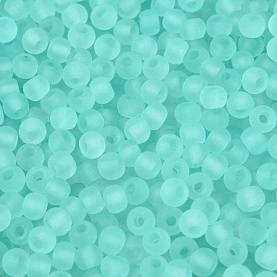 FGB Frosted Transparent Glass Seed Beads SEED-N013-02A-10-1