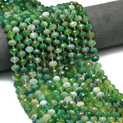 Natural Banded Agate Beads Strands G-P573-A14-01-1