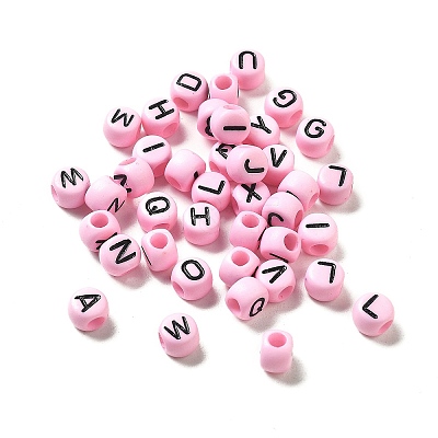 Opaque Acrylic Beads OACR-R005-02H-1