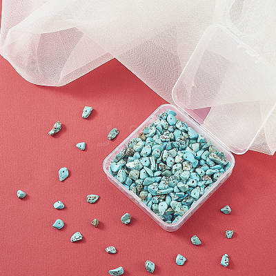 Synthetic Turquoise Chip Bead Strands G-CJ0001-09-1
