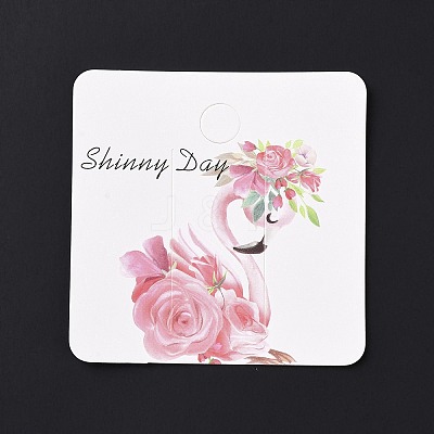 Square Paper Hair Clip Display Cards DIY-B061-01B-04-1