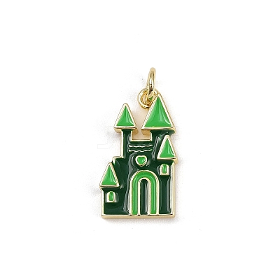 Brass Enamel Pendants KK-D424-27G-1