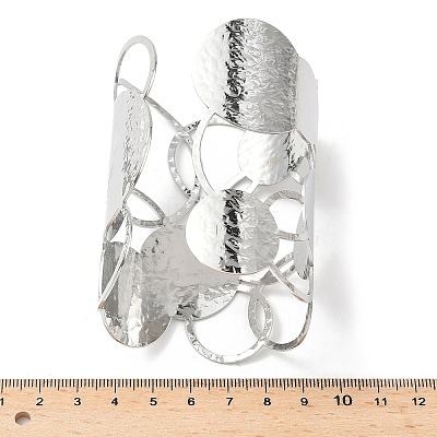 304 Stainless Steel Cuff Bangles for Women BJEW-V006-01B-P-1