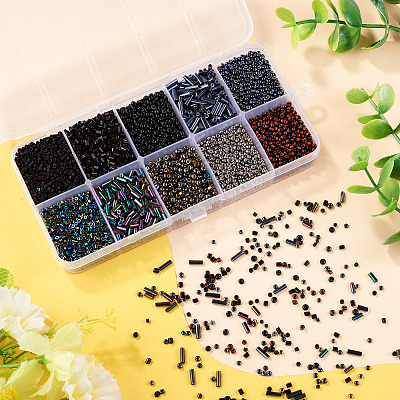 6200Pcs 100G 10 Styles Glass Seed Beads SEED-TA0001-72-1