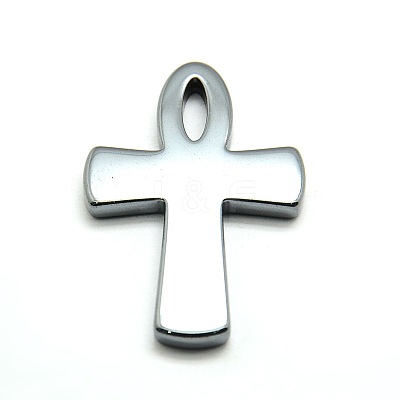 Grade AA Non-Magnetic Synthetic Hematite Pendants G-F162-09-1
