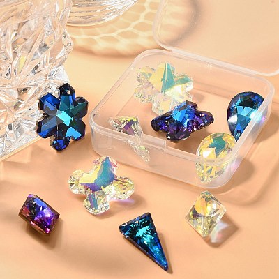 11Pcs K9 Glass Rhinestone Pendants GLAA-TZ0001-02-1