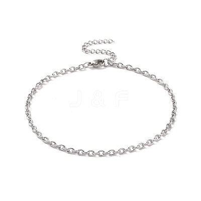 Non-Tarnish 304 Stainless Steel Cable Chain Bracelet for Men Women BJEW-E031-01P-06-1