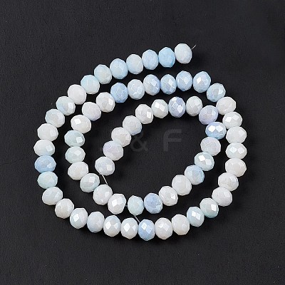 Ombre Effect Dyed Glass Beads Strands GLAA-C023-02A-1