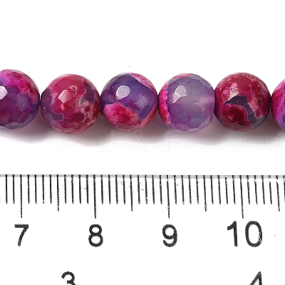 Dyed & Heated Natural Fire Crackle Agate Beads Strands G-P539-C01-04-1
