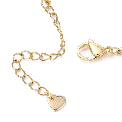 Brass Curb Chains Ring Bracelets BJEW-JB11485-1