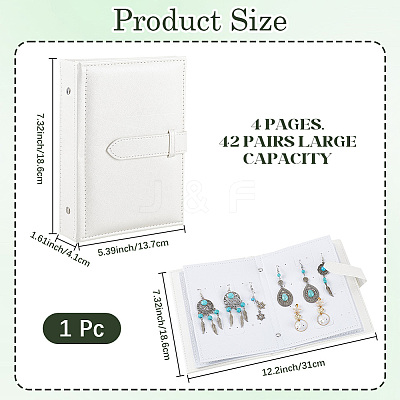 Portable PU Leather Earring Display Book EDIS-WH20011-01A-1