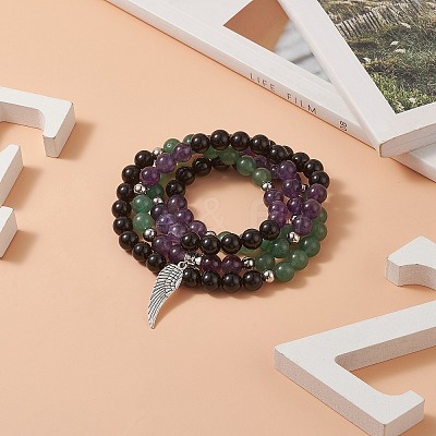 Alloy Wing Pendant Necklace NJEW-JN04256-1