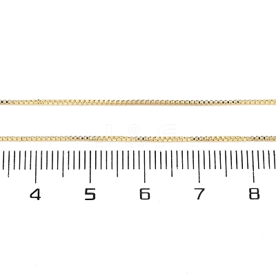 Brass Box Chain Necklaces for Women NJEW-D302-41G-1