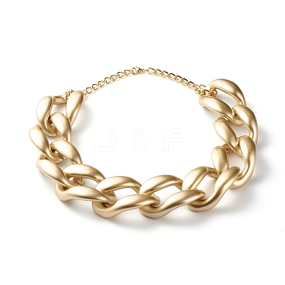 CCB Plastic Curb Chain Necklace NJEW-JN03773-1