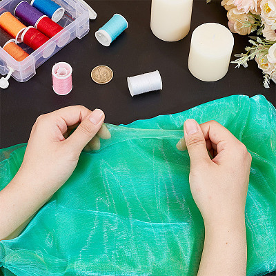 Polyester Organza Fabric DIY-WH0622-049B-1