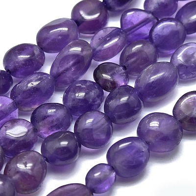 Natural Amethyst Beads Strands G-O186-B-05-1