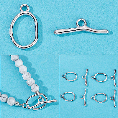 12 Bags 304 Stainless Steel Toggle Clasps STAS-BBC0009-35-1