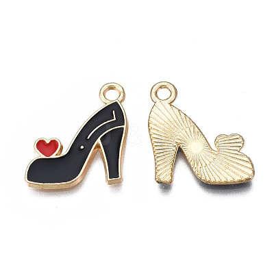 Rack Plating Alloy Enamel Pendants ENAM-T011-175-1