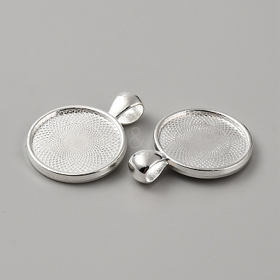 Zinc Alloy Pendant Cabochon Settings LS-FIND-WH0422-15-1