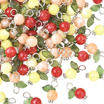 120Pcs 3 Colors Acrylic Pendants OACR-SC0002-58-1