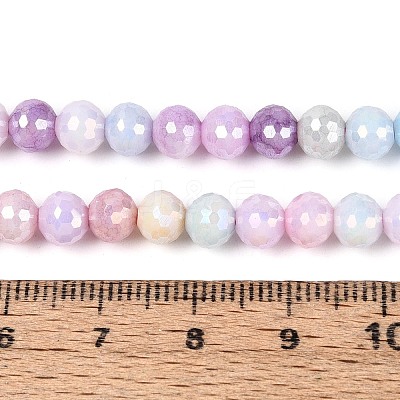 Anti-Tarnish Electroplate Glass Beads Strands GLAA-N056-6mm-01-1