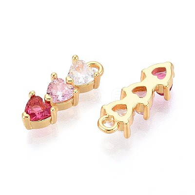 Brass Micro Pave Cubic Zirconia Charms KK-N263-95B-G-1