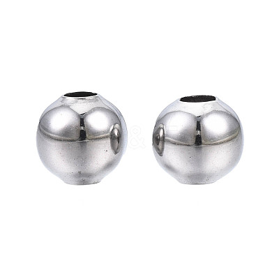 Round 304 Stainless Steel Beads STAS-TAC0004-5mm-P-1