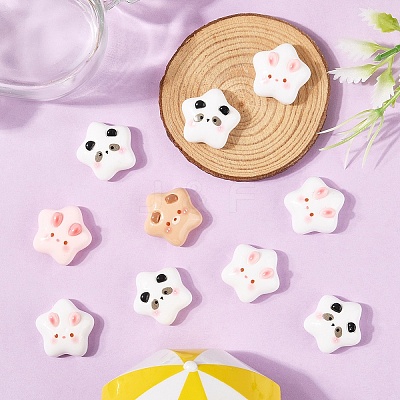 10PCS Cartoon Resin Cabochones RESI-YW0004-58-1