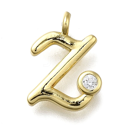 Brass Micro Pave Cubic Zirconia Pendants KK-B132-12G-Z-1