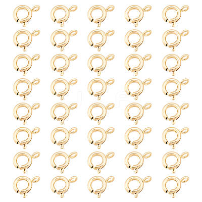 40Pcs Eco-friendly Brass Spring Ring Clasps KK-DC0001-72-1