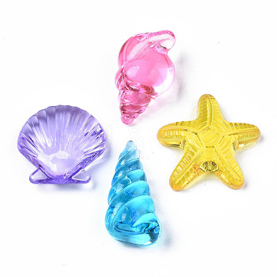 Transparent Acrylic Beads TACR-S149-17-1