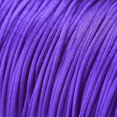 Round Nylon Satin Rattail Cord NWIR-WH0009-15A-18-1