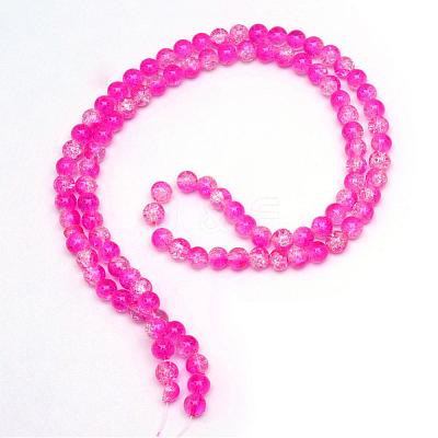 Baking Paint Crackle Glass Bead Strands CCG-S001-10mm-09-1