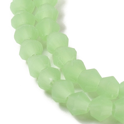 Imitation Jade Frosted Glass Bead Strands EGLA-A039-J6mm-MD01-1