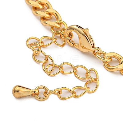 Brass Charm Bracelets for Women BJEW-U008-19G-05-1