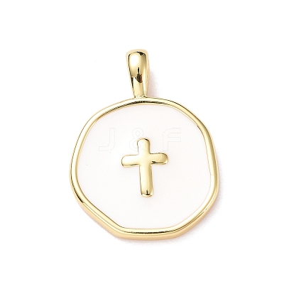 Brass Enamel Pendants KK-G417-01LG-08-1