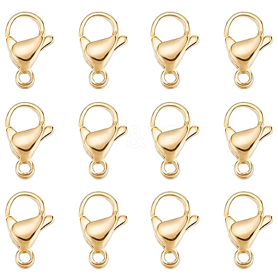 100Pcs 304 Stainless Steel Lobster Claw Clasps STAS-BBC0009-39D-G-1