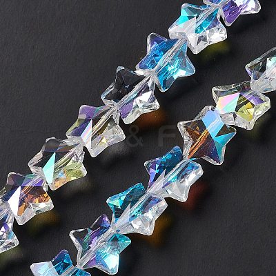 Faceted Glass Beads Strands EGLA-E030-01D-1