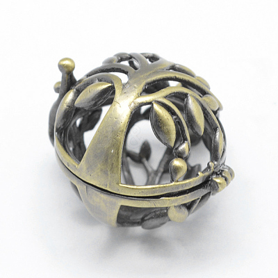 Brass Rack Plating Cage Pendants LS-KK-F722-43AB-RS-1