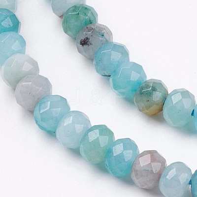 Natural White Jade Bead Strands G-R171-4x6mm-M-1