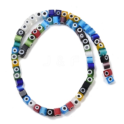 Handmade Evil Eye Lampwork Beads Strands LAMP-G166-16A-1