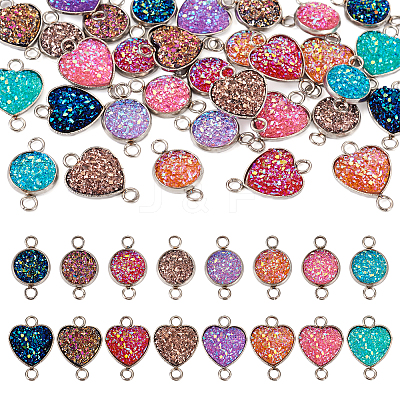 32Pcs 16 Styles 304 Stainless Steel Connector Charms STAS-TA0002-27-1