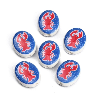 Printed Handmade Porcelain Beads PR-CBAB520-01B-1