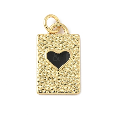 Brass Enamel Pendants KK-C110-37G-03-1