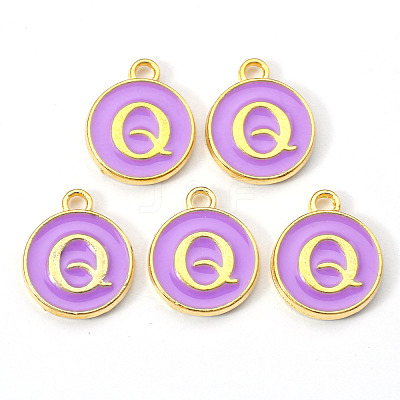 Golden Plated Alloy Enamel Charms ENAM-S118-10Q-1