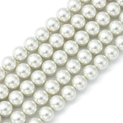 Eco-Friendly Dyed Glass Pearl Round Beads Strands X-HY-A002-10mm-RB009-1